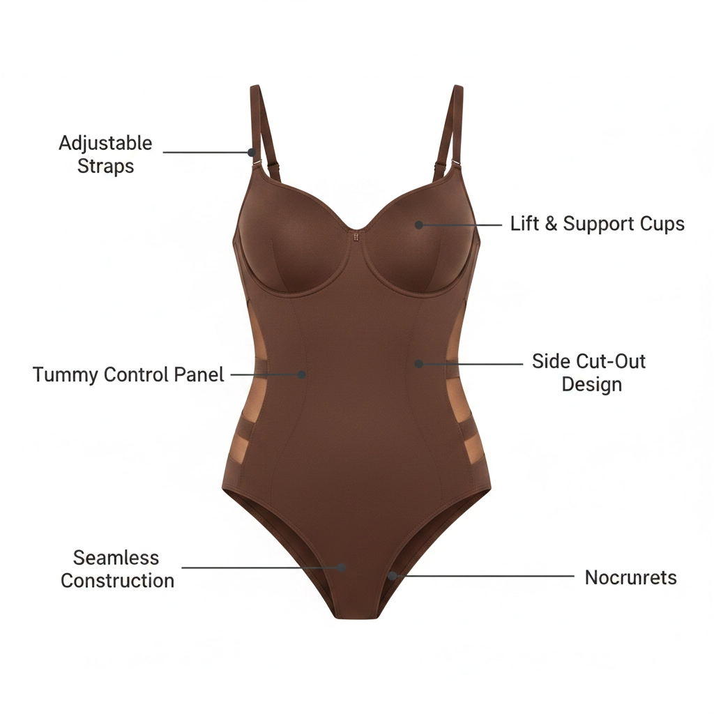 Seamless Sculpting Bodysuit for Women | Everyday Shaping Tank Bodysuit with Comfortable Compression Fit