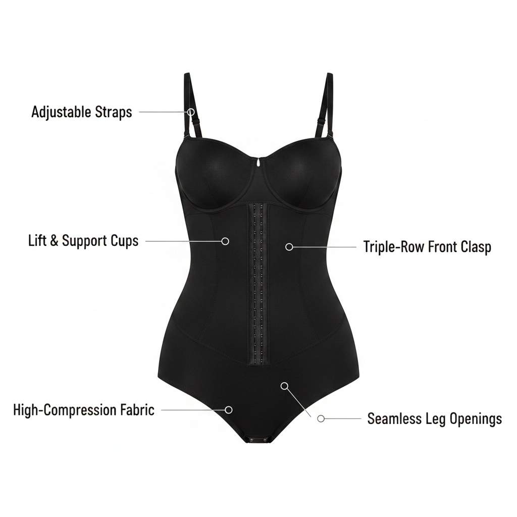 Strapless Seamless Bodysuit for Women | Sculpting Shapewear Romper with Comfortable Compression Fit