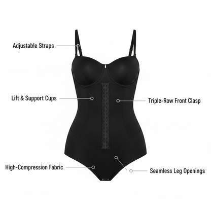 Strapless Seamless Bodysuit for Women | Sculpting Shapewear Romper with Comfortable Compression Fit