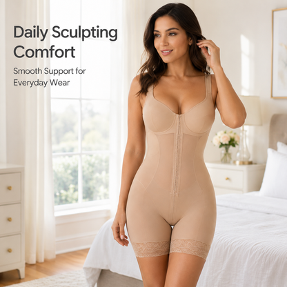 Women’s Full Body Shaping Bodysuit with Built-In Cups and Tummy Control