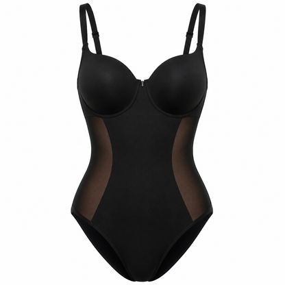 Women’s Seamless Sculpting Bodysuit with Built-In Cups and Curve Enhancement