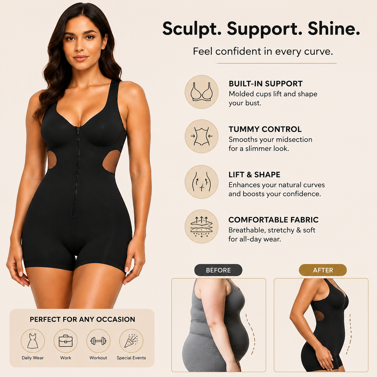 A Sculpting Bodysuit Made to Show Off Your Waistline